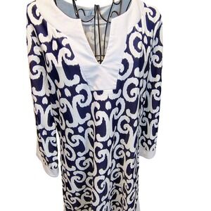 Jude Connally Ikat Print Long Sleeve Shift Dress